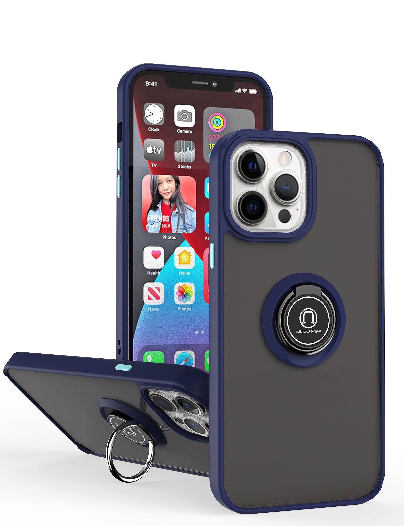 NAVY MATTE RING IP 13