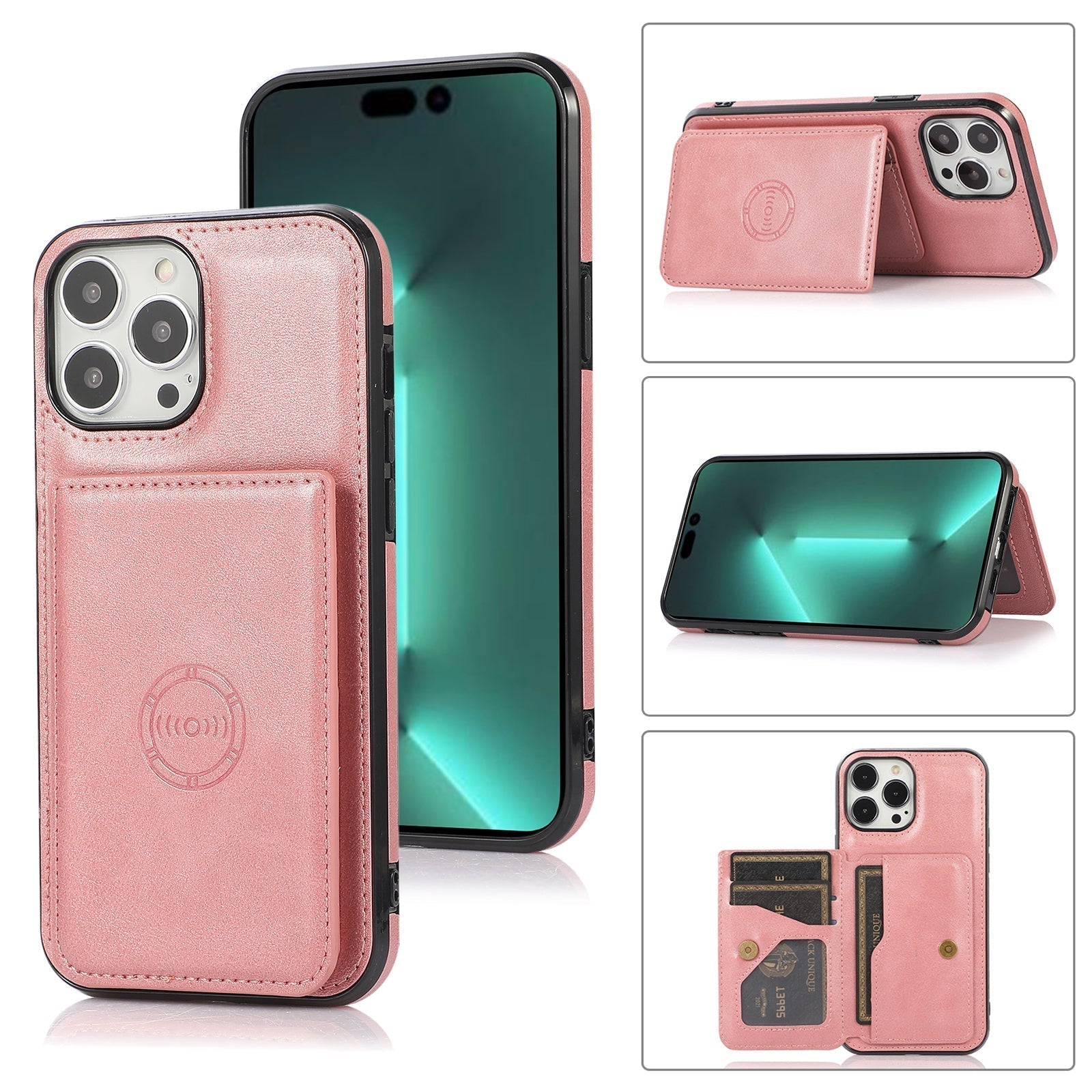 R GOLD CARD CASE W/MAGNET IP 14