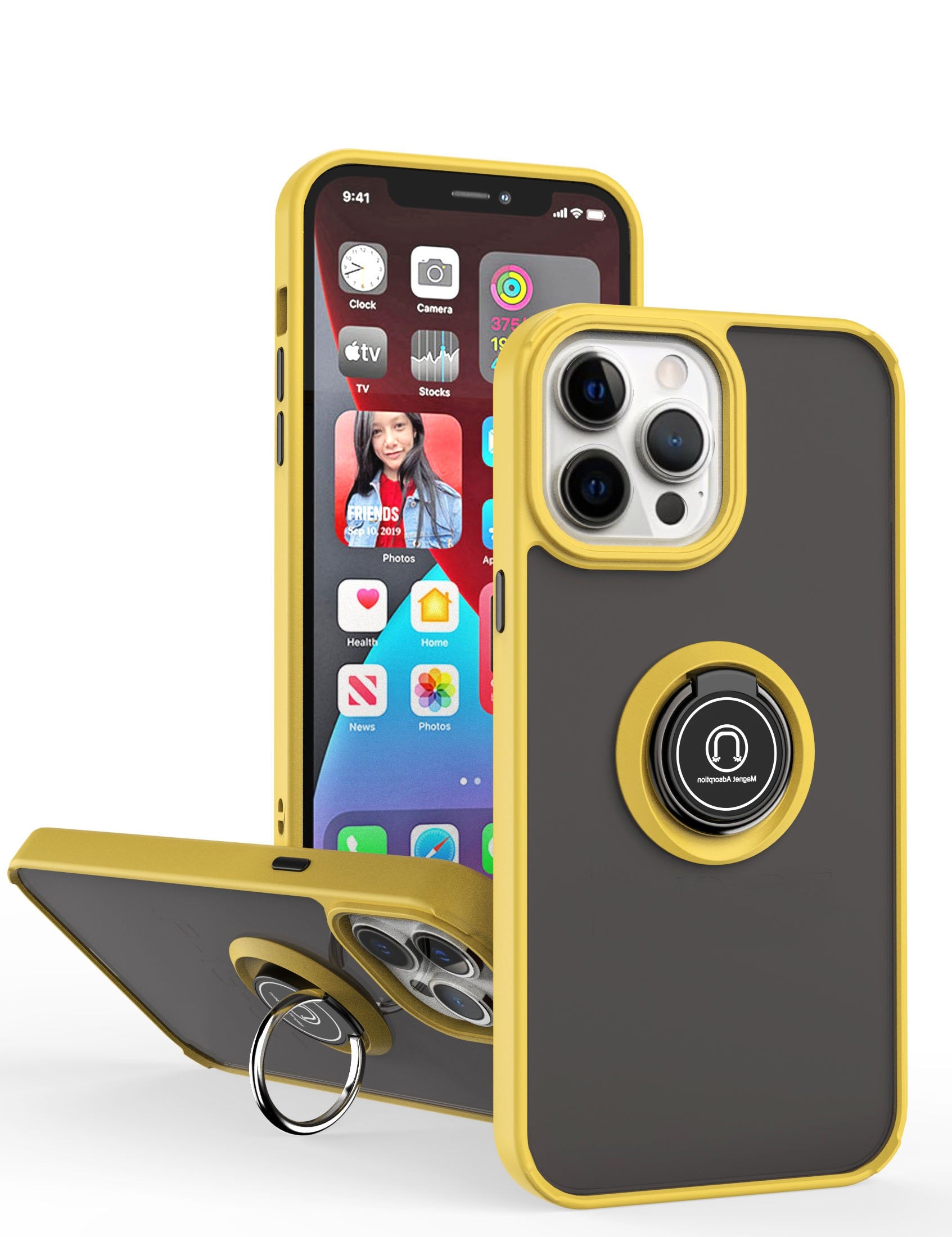 YELLOW MATTE RING IP 13